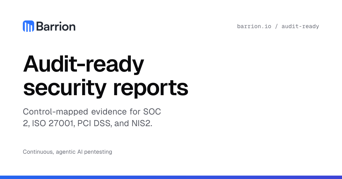 Audit-Ready Security: SOC 2, ISO 27001, PCI DSS | Barrion